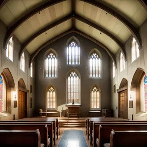 Iconic Gothic Cathedral Interior with Magnificent Vaulted Ceiling