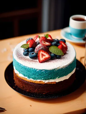 Delicious Strawberry Cream Cake with Fresh Berries