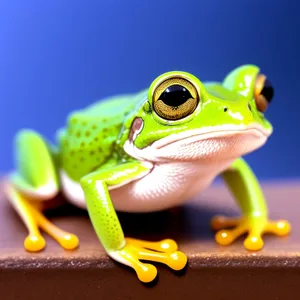 Orange-eyed Tree Frog - Vibrant Wildlife Amphibian Close-Up