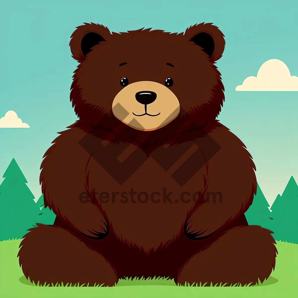 Picture of Fluffy Teddy Bear - Cute Gift for Childhood Fun