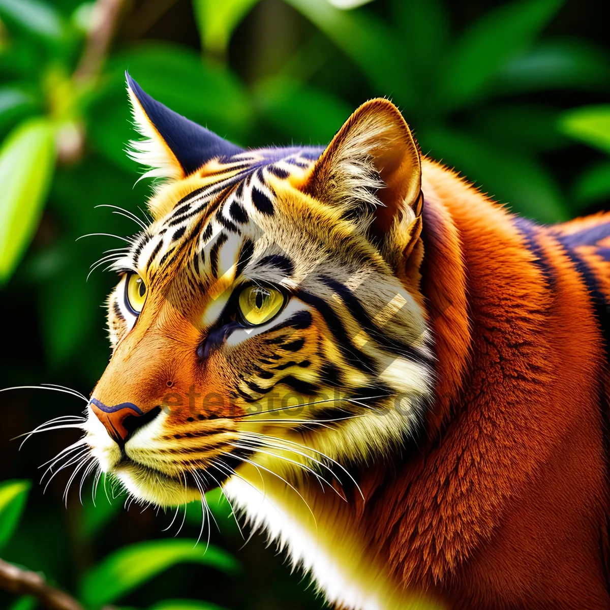 Picture of Majestic Tiger Cat in Wildlife Habitat