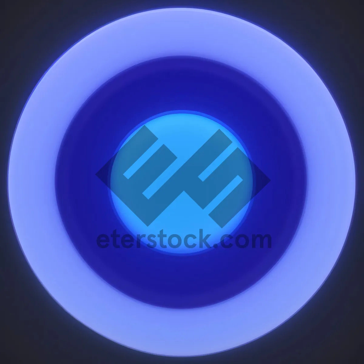 Picture of Shiny Round Orange Button with Glossy Reflection