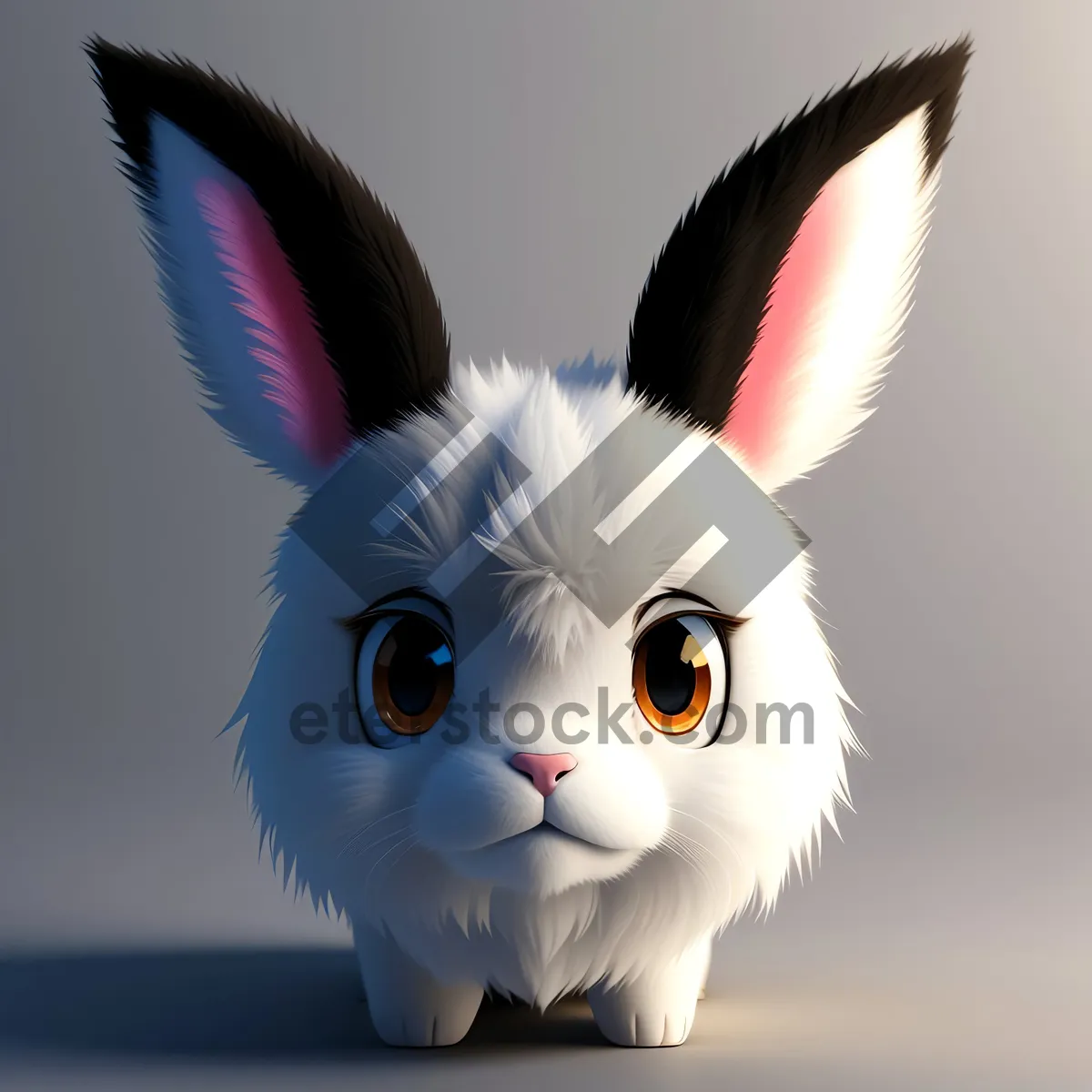 Picture of Fluffy Bunny Gazing With Adorable Eyes