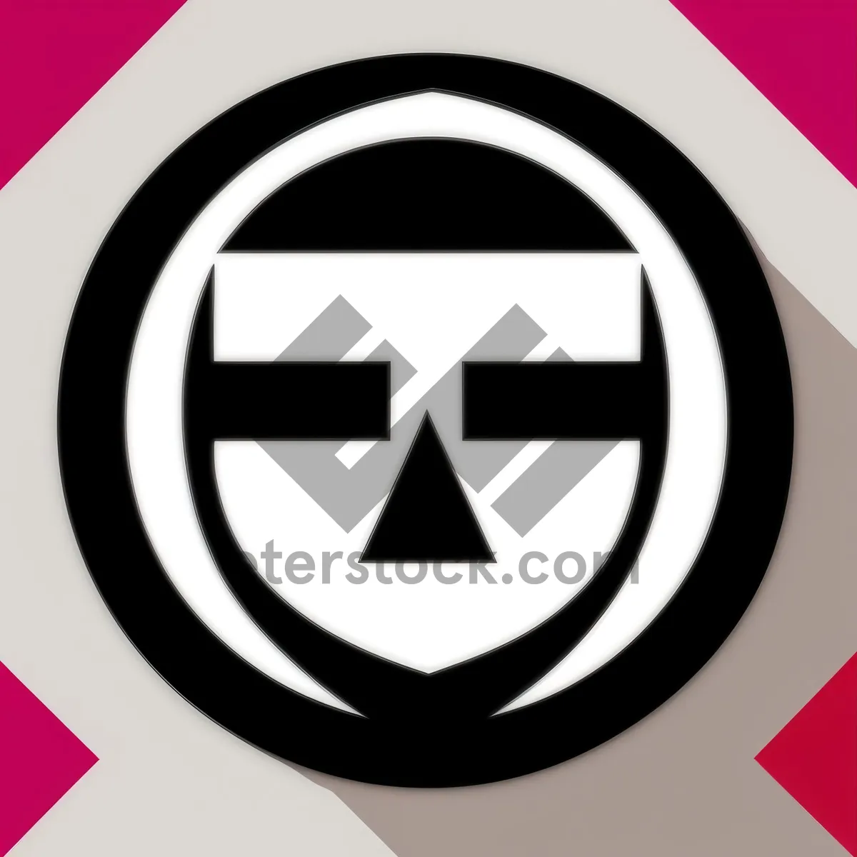 Picture of Glossy Round Warning Business Button Icon