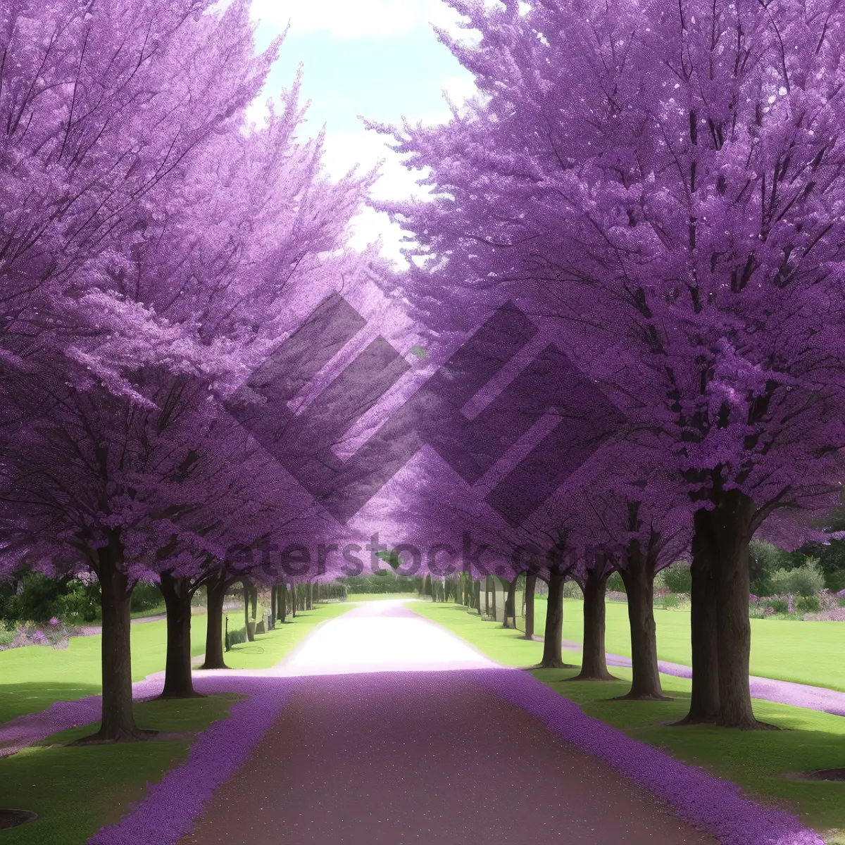 Picture of Autumn Redbud Tree in Rural Landscape