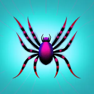 Black Barn Spider - Arachnid Arthropod Invertebrate Tick