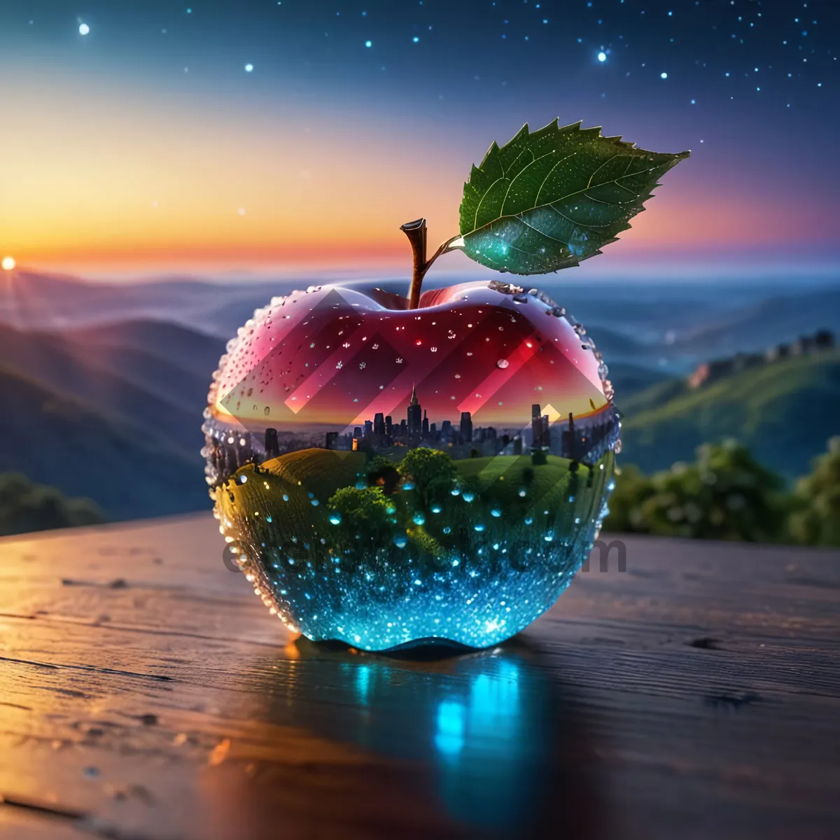 Picture of Juicy Red Delicious Apple - Healthy and Fresh