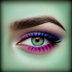 Vibrant Vision: Close-up of Eyebrow and Eye