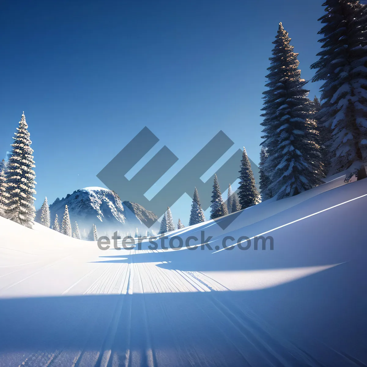 Picture of Winter Wonderland: Majestic Snowy Alpine Landscape