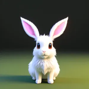 Fluffy Easter Bunny with Adorable Ears