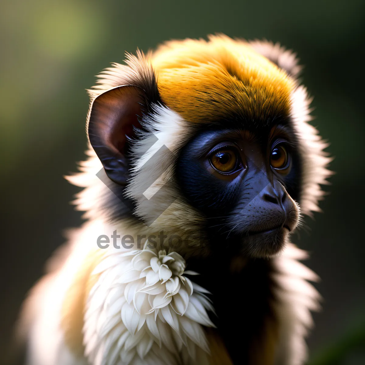 Picture of Cute Primate Monkey with Playful Face