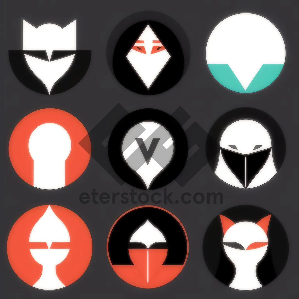 Picture of ''Web Buttons Collection: Black Round Arrow Icons