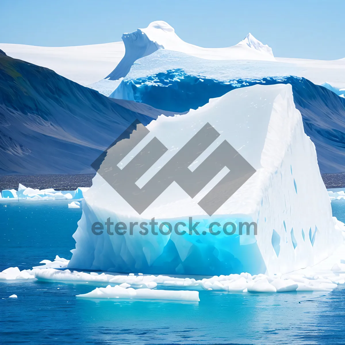 Picture of Majestic Arctic Glacier in Winter Wonderland