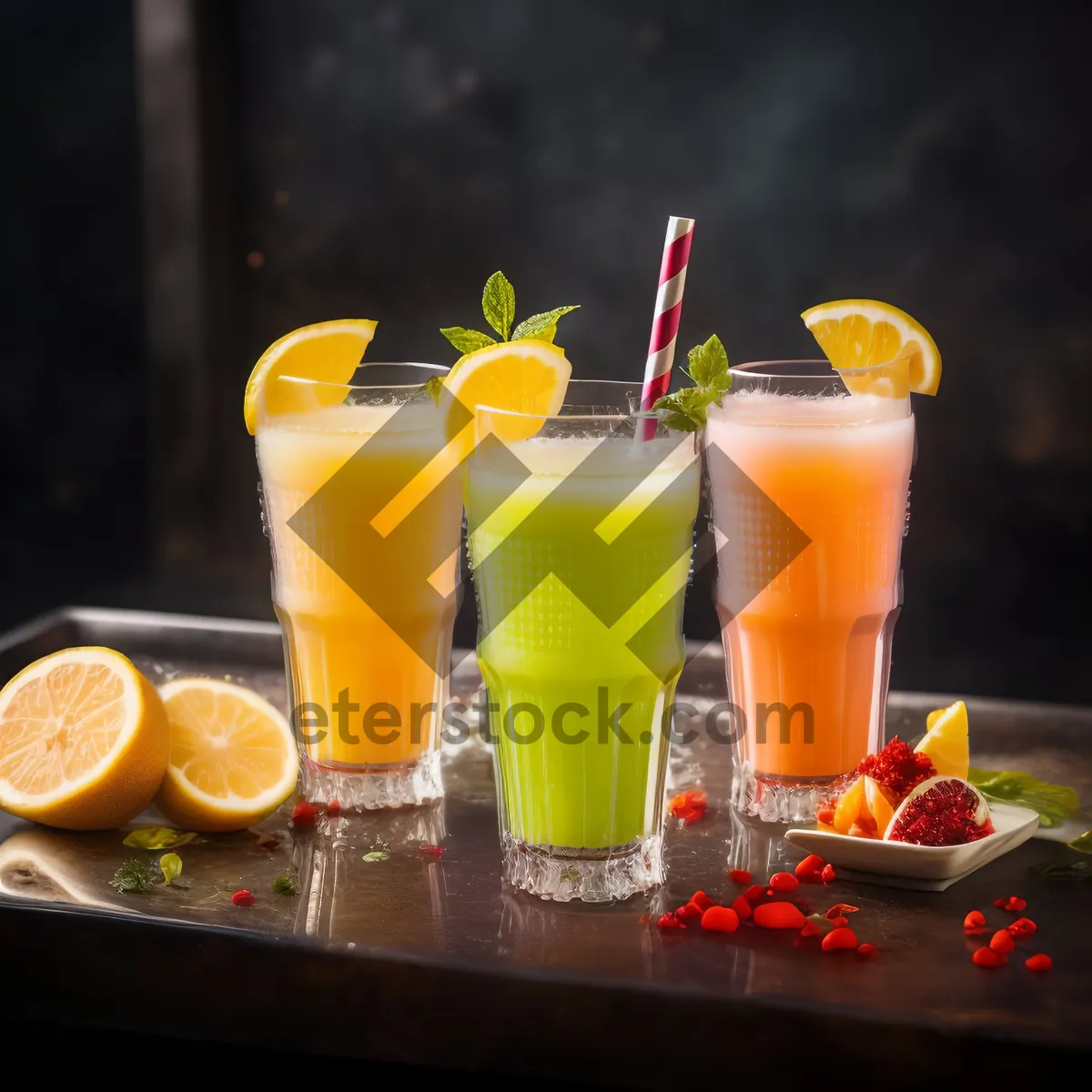 Picture of Refreshing Orange Citrus Breakfast Cocktail in Glass