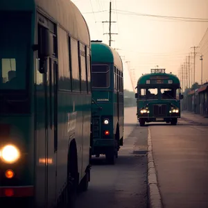 Urban Transportation Hub: Roads, Trains, and Buses