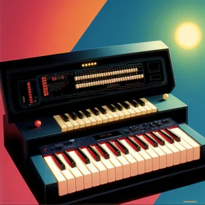 Synth Keyboard: Electronic Music Instrument with Vibrant Sound