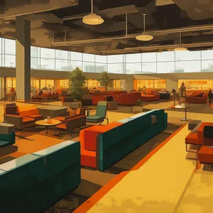 Modern interior of a stylish restaurant