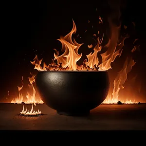 Fiery Heat: Igniting Flames in a Kitchen Utensil