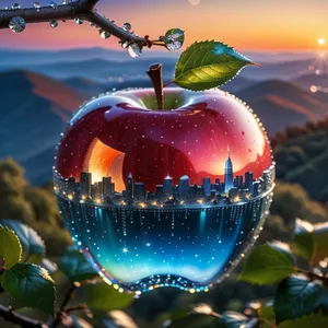 Fresh Winter Tomato and Apple Fruit Decoration