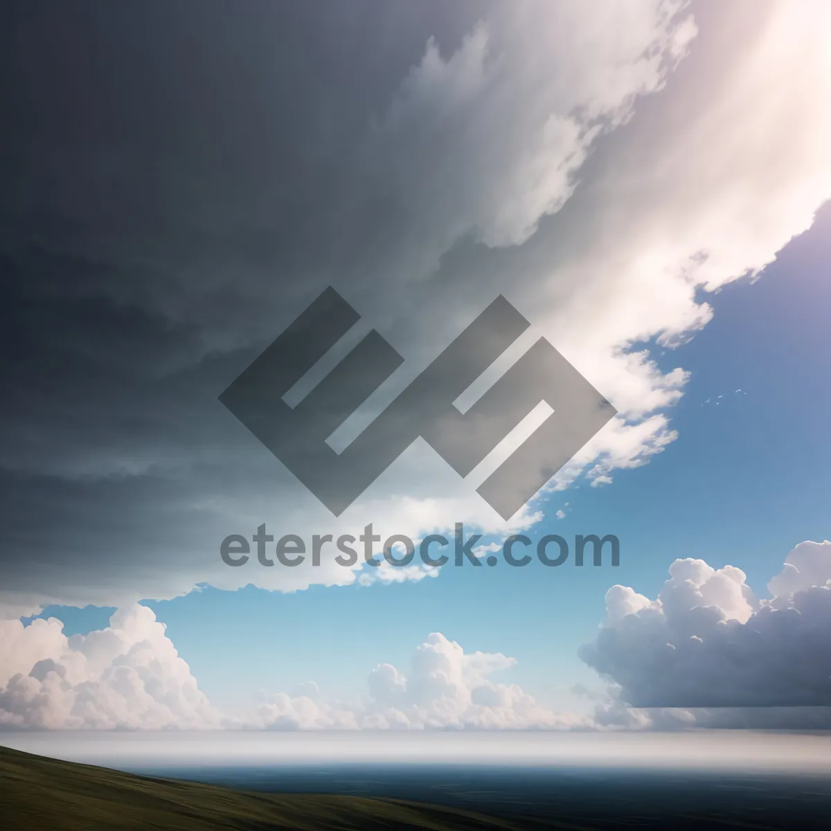 Picture of Golden Horizon: Majestic Mountains and Dramatic Clouds
