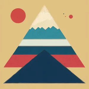 Decorative Pyramid Symbol: Graphic Design Sign