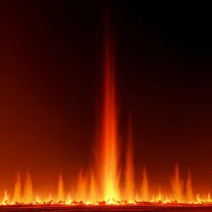 Blazing Energy: A Fiery, Warm, and Orange-Black Fountain.