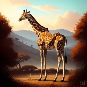 Majestic Giraffe in the Safari