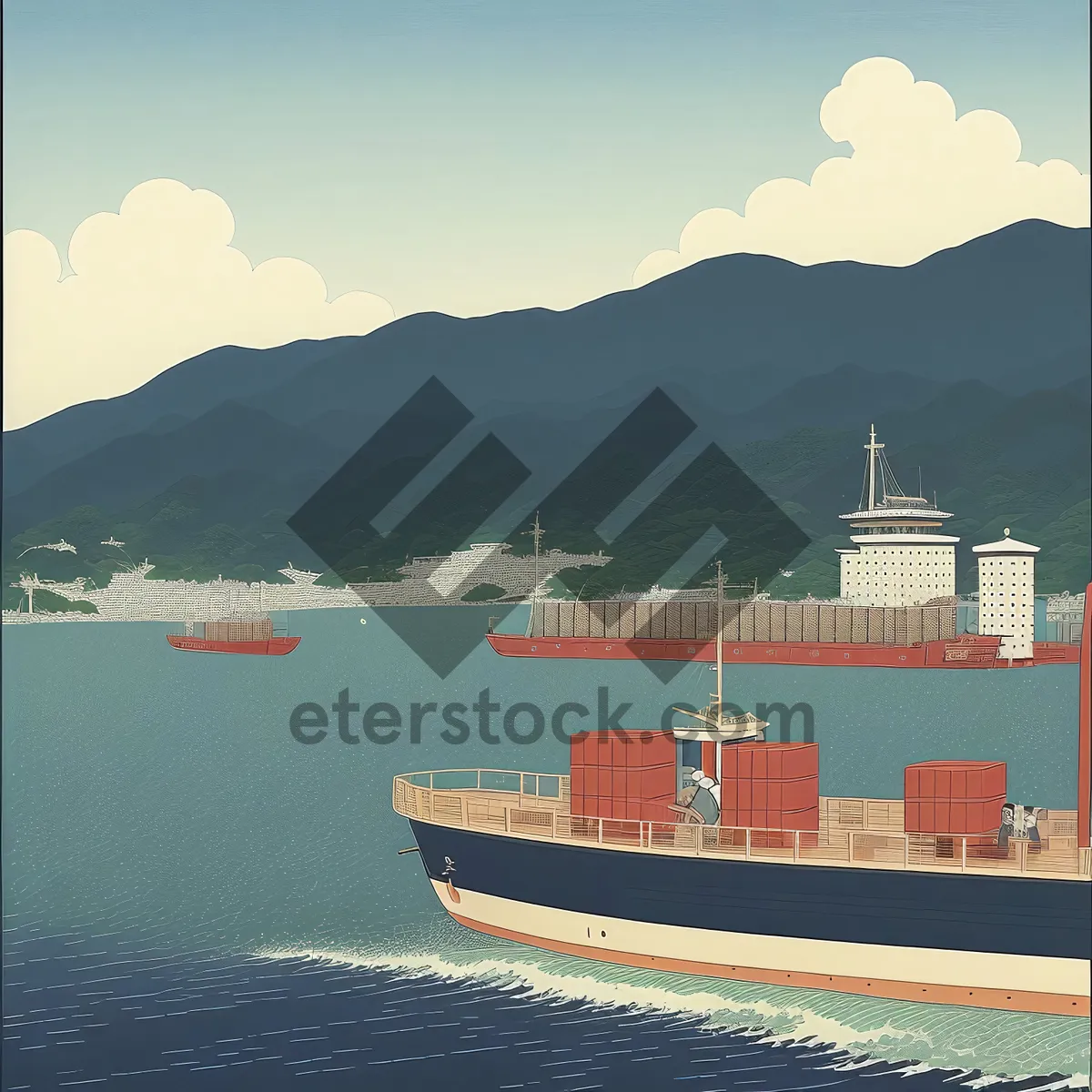 Picture of Shipping Vessel at Port: Efficient Maritime Transport