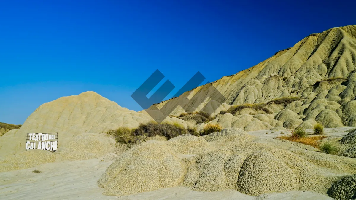 Picture of Desert Mountains Under Clear Blue Sky