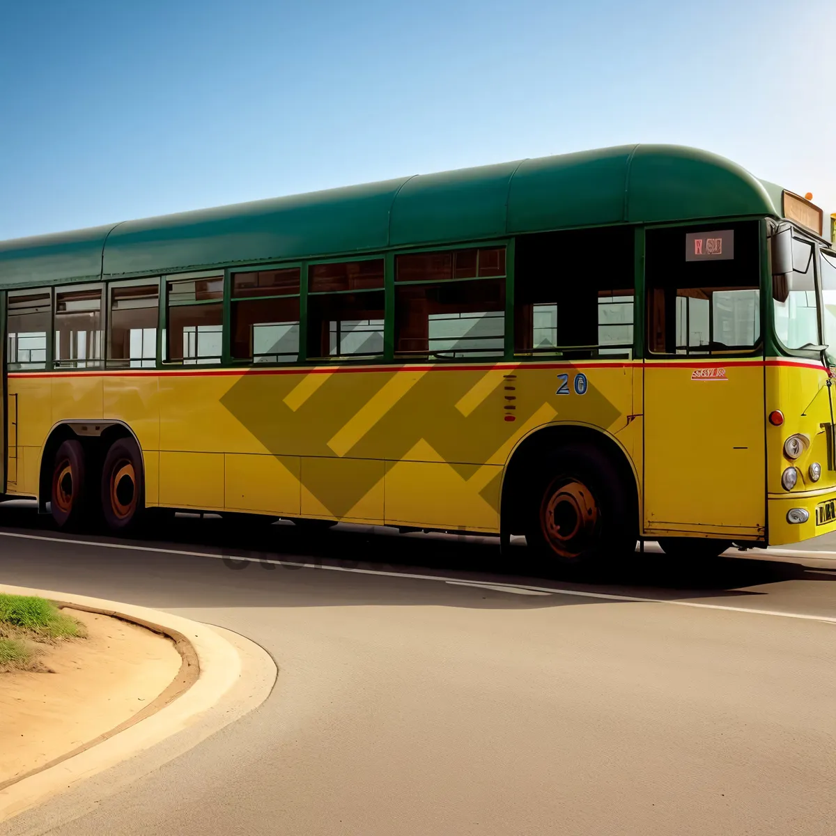 Picture of Transportation Tour: School Bus and Truck on Road