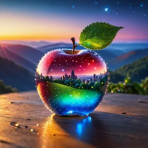 Fresh Fruit Bowl in Glass Container