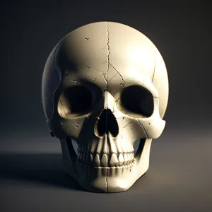 Terrifying Pirate Skull in Black - Spooky Anatomy of Death