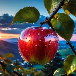 Fresh and juicy red delicious apple fruit