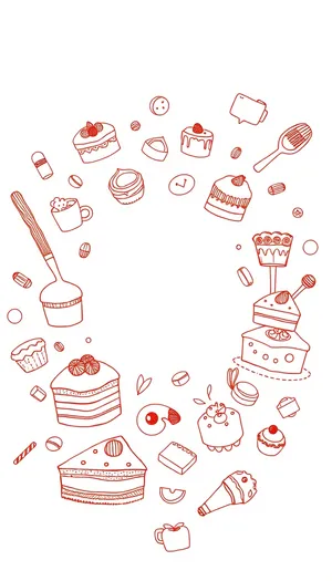 Floral Snowman Silhouette Design Element Illustration