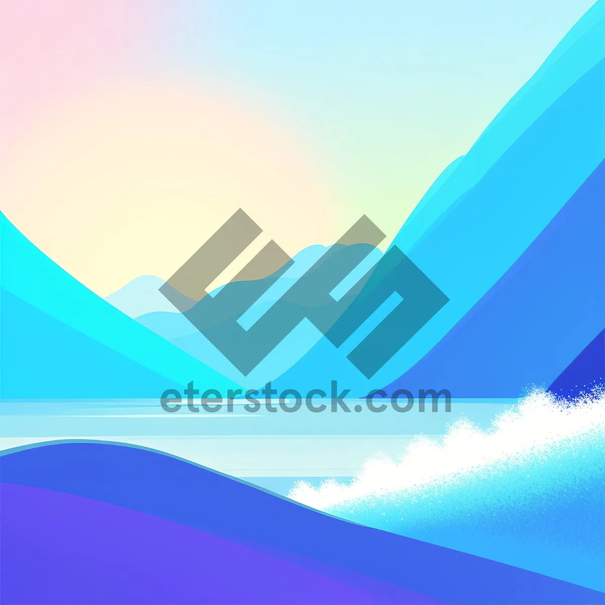 Picture of Abstract Cosmic Pattern: Futuristic Gradient Space Art