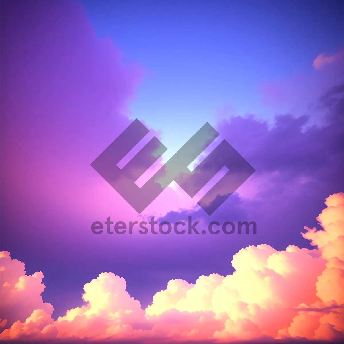 Picture of Vibrant Summer Sky with Sunlight and Clouds