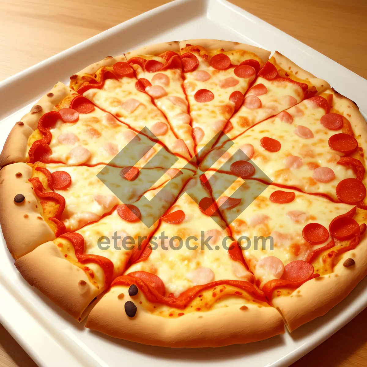 Picture of Gourmet Pizza Delight: Cheesy, Meaty, and Delicious!