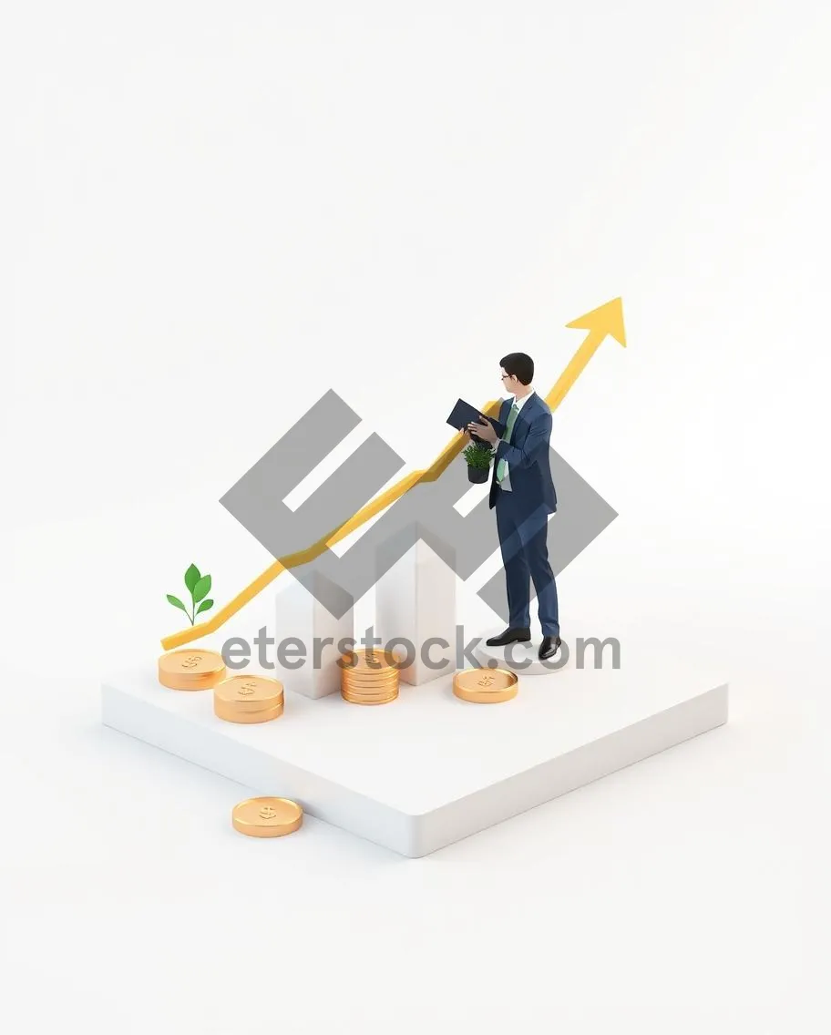 Picture of 3D Cartoon Business Man Cleaner in Action