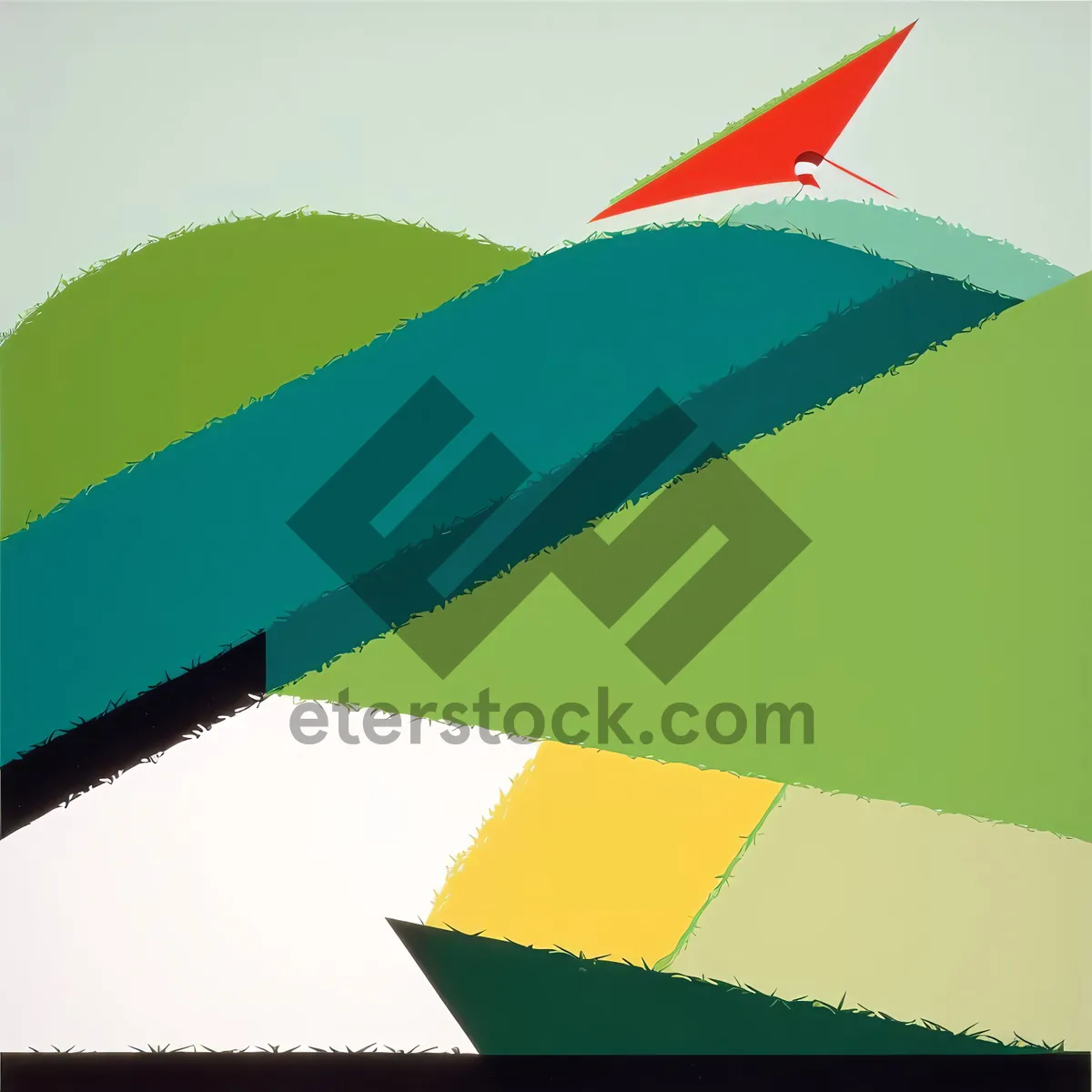 Picture of Patriotic flag design with symbolic airfoil wing