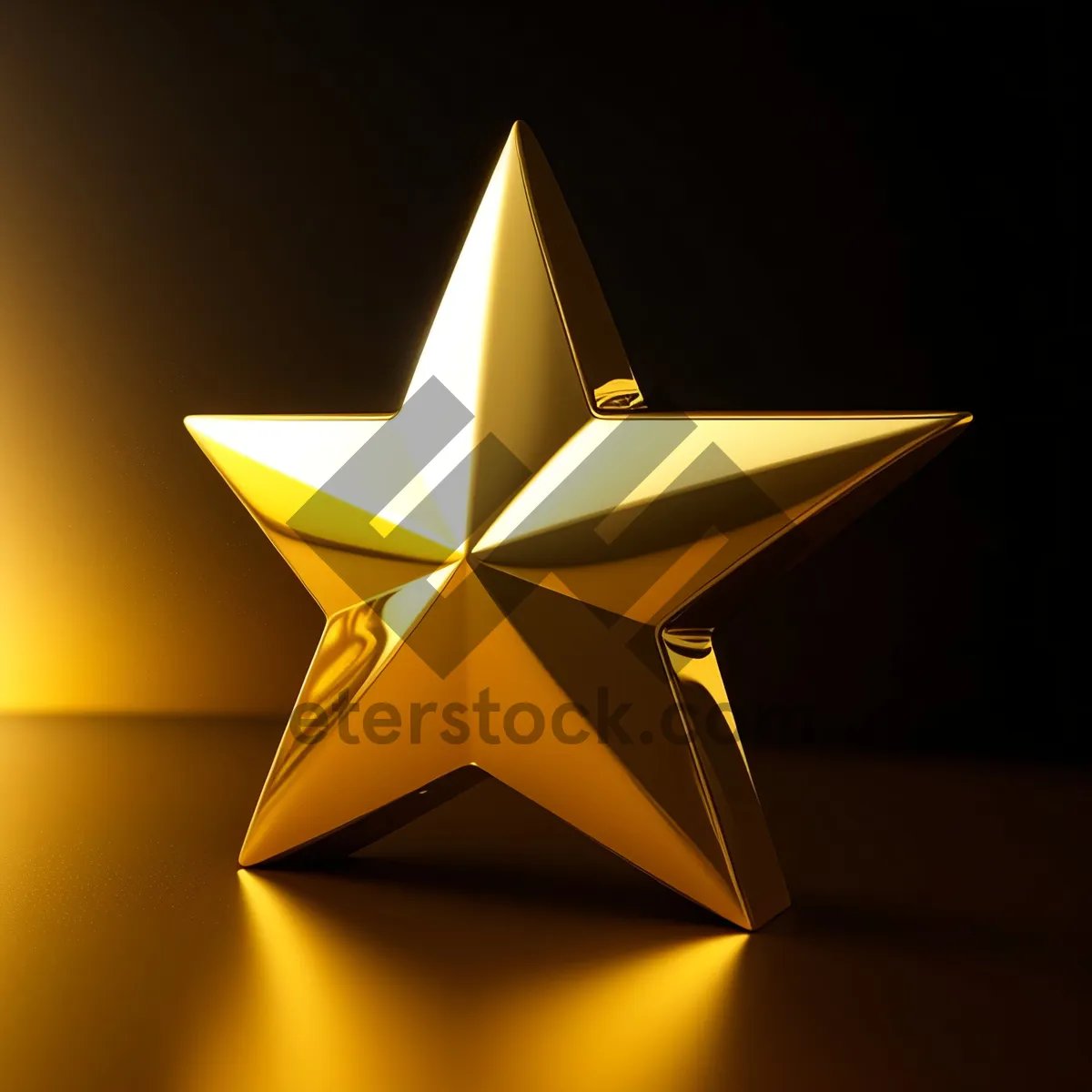 Picture of Sparkling Star Icon in 3D Shiny Design