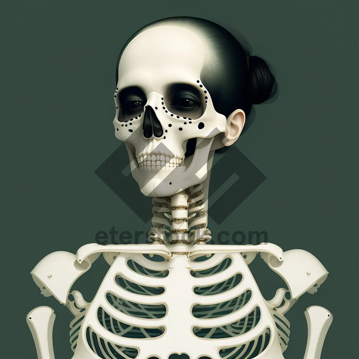 Picture of Spooky Skeleton Bust: Anatomy of Fear