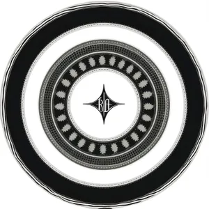 Shiny Round Button Icon with Metallic Design