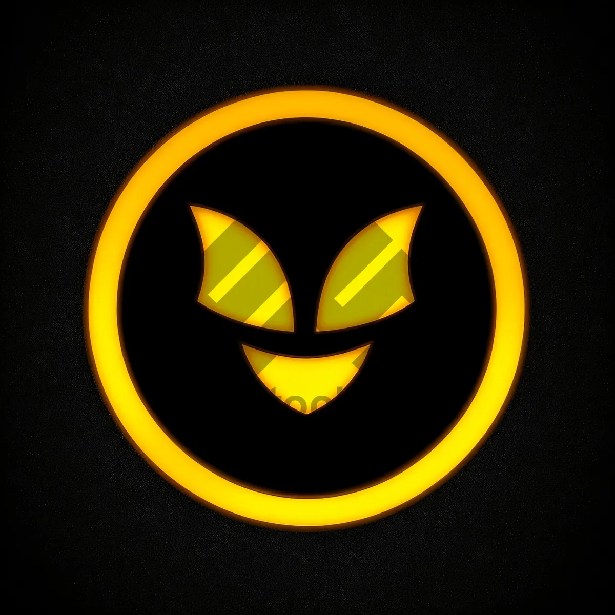 Picture of Sinister Jack O' Lantern Icon: Spooky Pumpkin Symbol