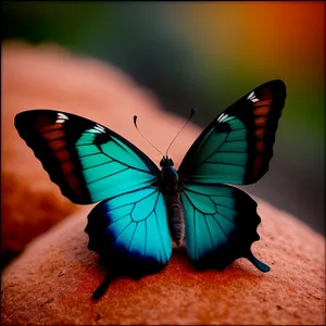 Colorful Monarch Butterfly in Garden