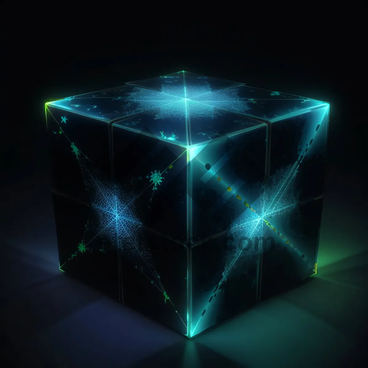 Picture of Abstract Fractal Light Spectrum Explosion