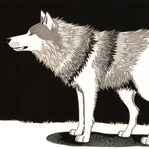Majestic Timber Wolf: Canine Predatory Charm
