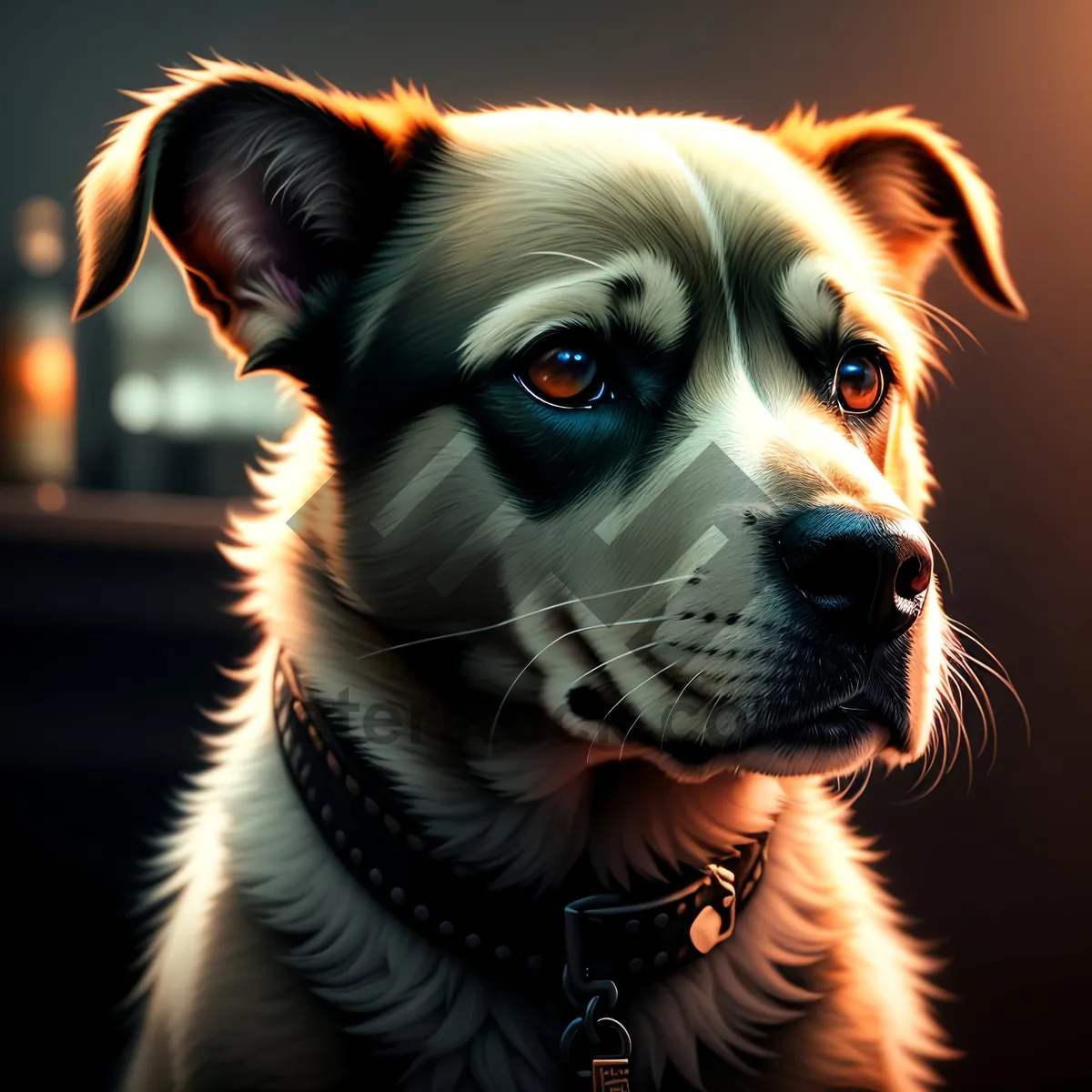 Picture of Cute Border Collie Puppy Portrait