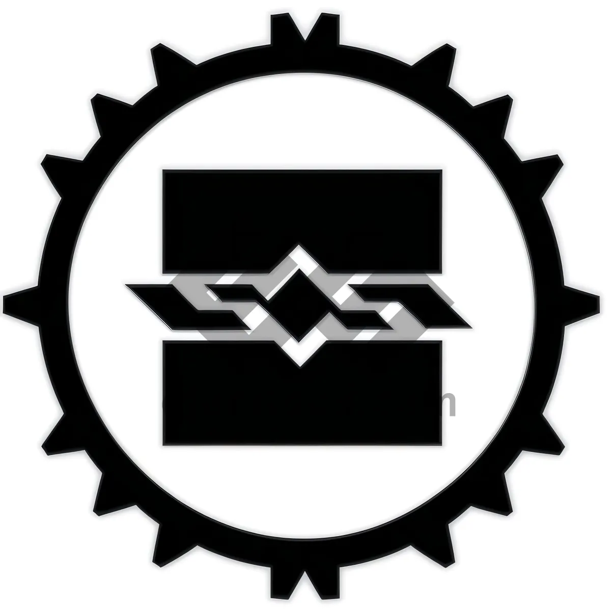 Picture of Gear Symbol Icon Label - Circle Sign Design Badge