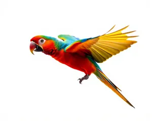 Colorful Macaw Bird with Rainbow Feathers