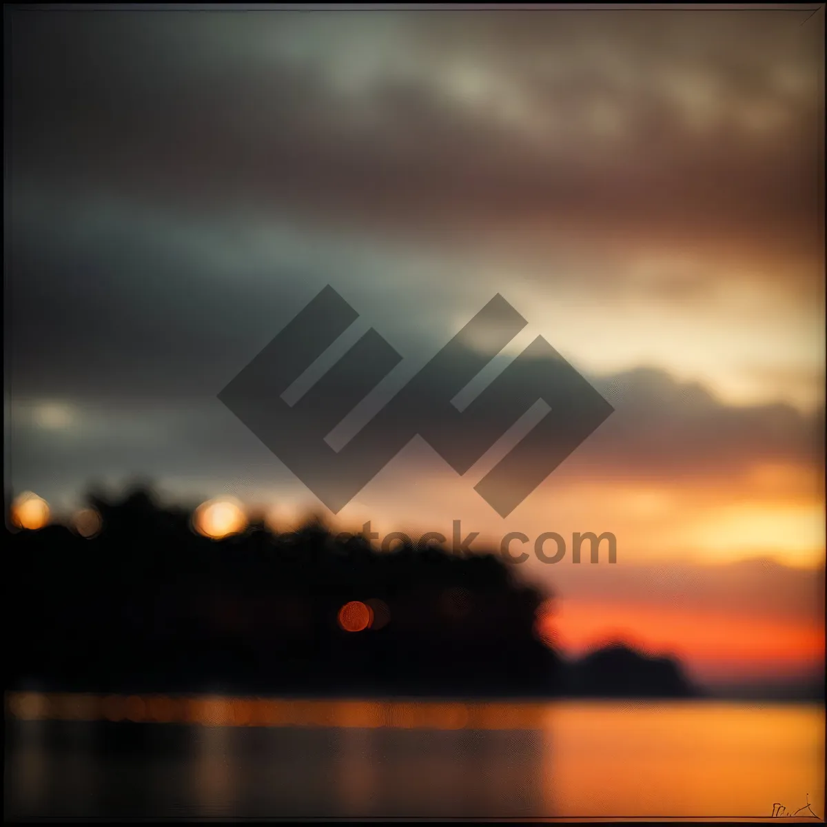 Picture of Vibrant Sunset Over Serene Ocean